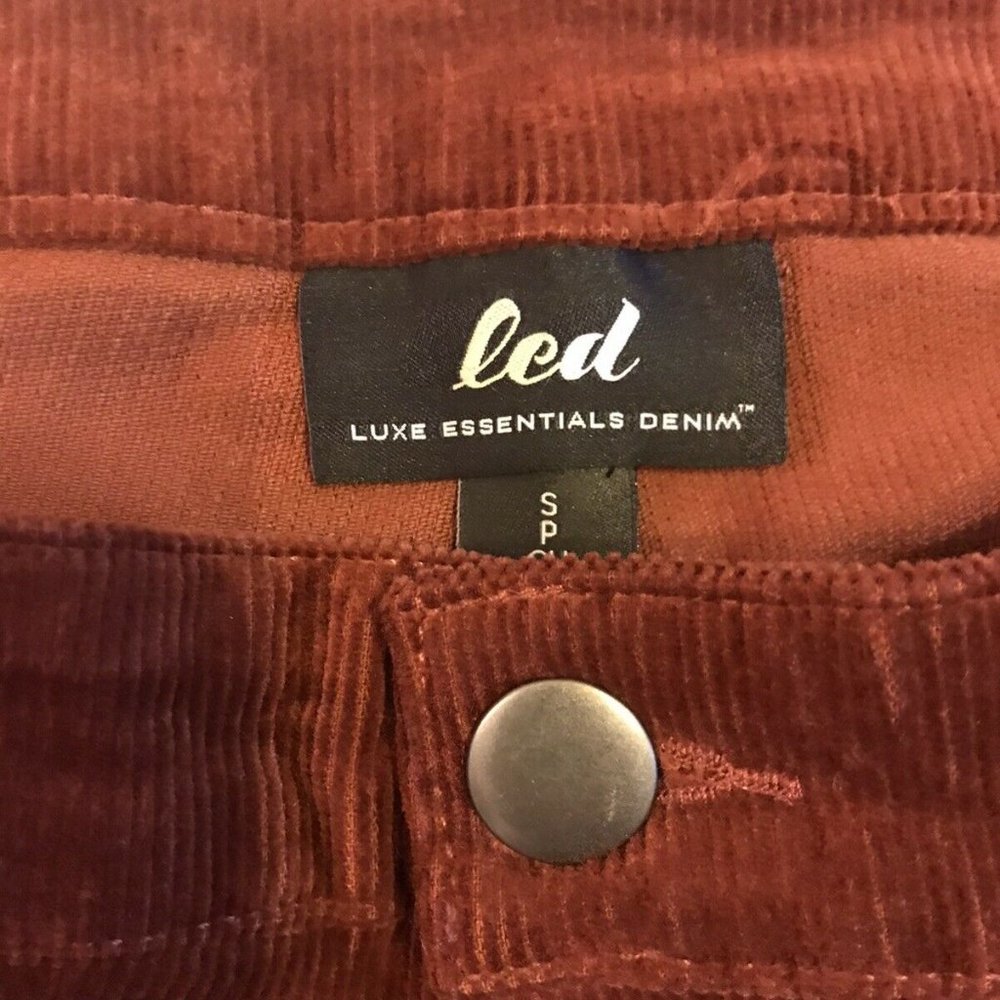 Led Luxe Essentials Maternity Brown Corduroy Pants - image 7